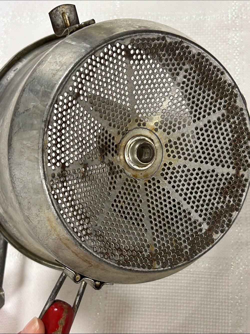 Vintage foley Mfg Red-Handled Vintage Style Food Mill - Red image 4